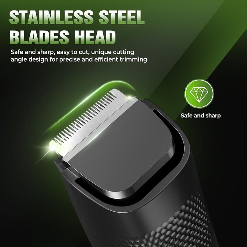 Beard Trimmer for Men: All-in-One Vacuum Mustache Trimmer With Precision Dial,Adjustable 20 Length Setting Premium Facial Hair Groomer with Length Comb USB-C Recharge, Waterproof Wet/Dry Clipper