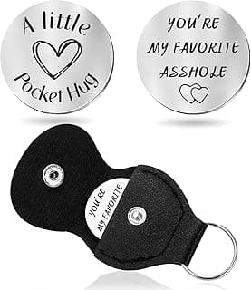 Pocket Hug Token Keychain for Men, Funny Friendship Gifts for Men, Long-distance Guy BFF Gifts for Husband Boyfriend Him Christmas Birthday