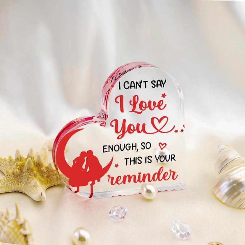 I Love You Gifts for Her Him Valentines Day Gifts for Girlfriend Wife Long Distance Relationship Gift for Gf Girlfriend Sweet Day Valentine Gift for Boyfriend Husband Loving Acrylic Sign