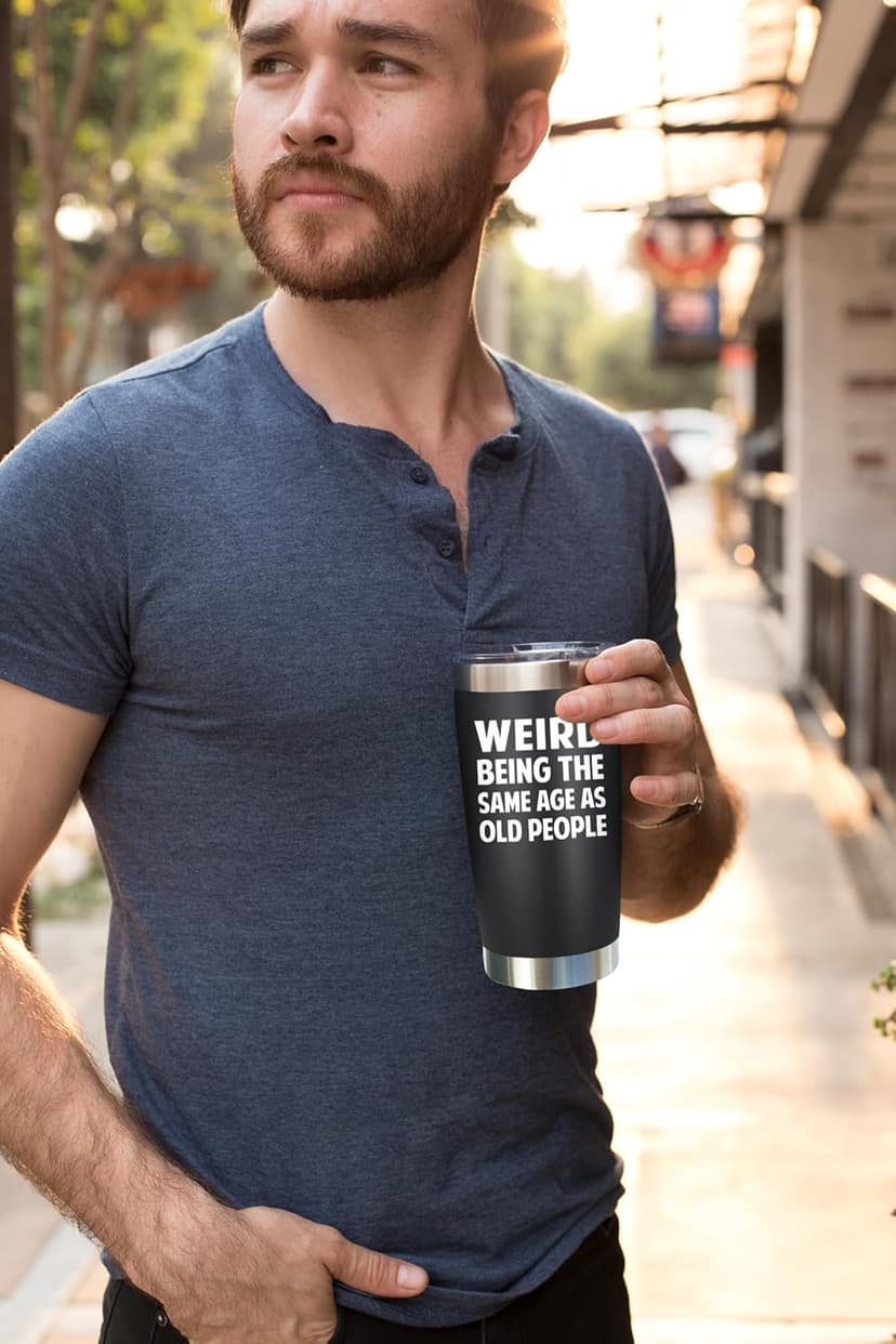 NewEleven Gifts For Men, Women - Funny Gag Gifts Ideas For Dad, Mom, Grandpa, Grandma, Husband, Wife, Uncle, Him - 40th 50th 60th 70th 80th Birthday Gifts For Men Women – 20 Oz Tumbler