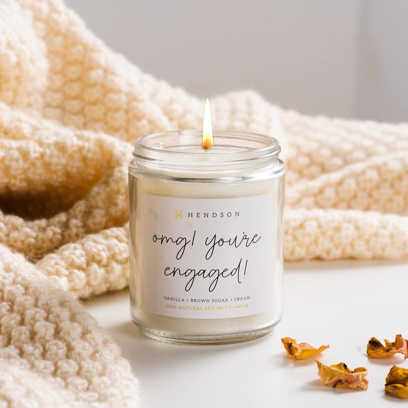 Engagement Gifts for Women - Wedding Candle, Bridal Shower, Bachelorette Party Gift for Bride to Be - Engaged Couple Fiance, Couples Gift - OMG Youre Engaged Candles