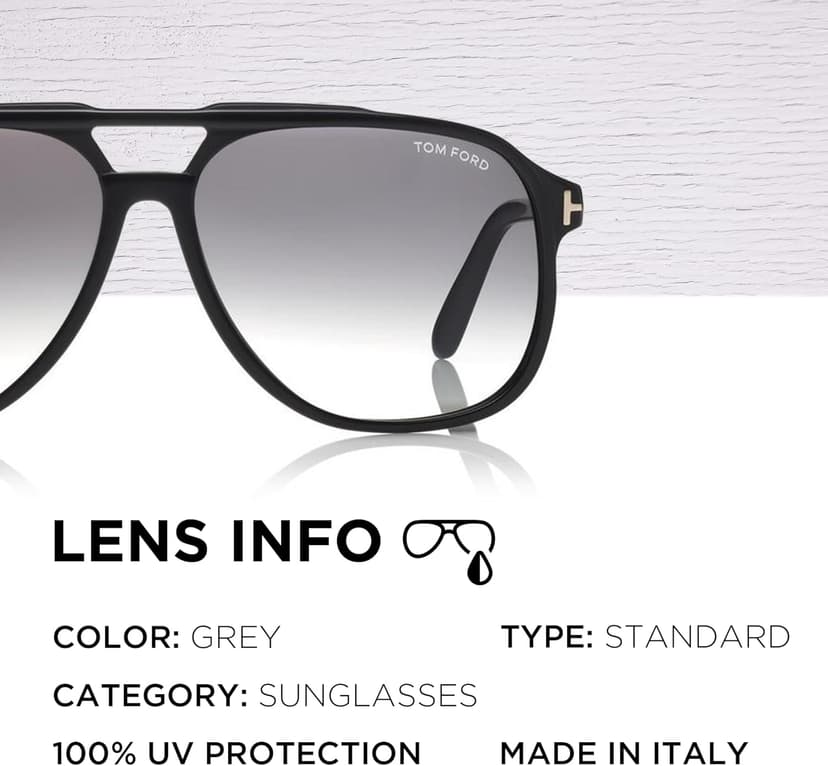 Tom Ford FT0753 RAOUL Navigator Shape Sunglasses + Bundle With eSHADES Eyewear Cleaning Kit