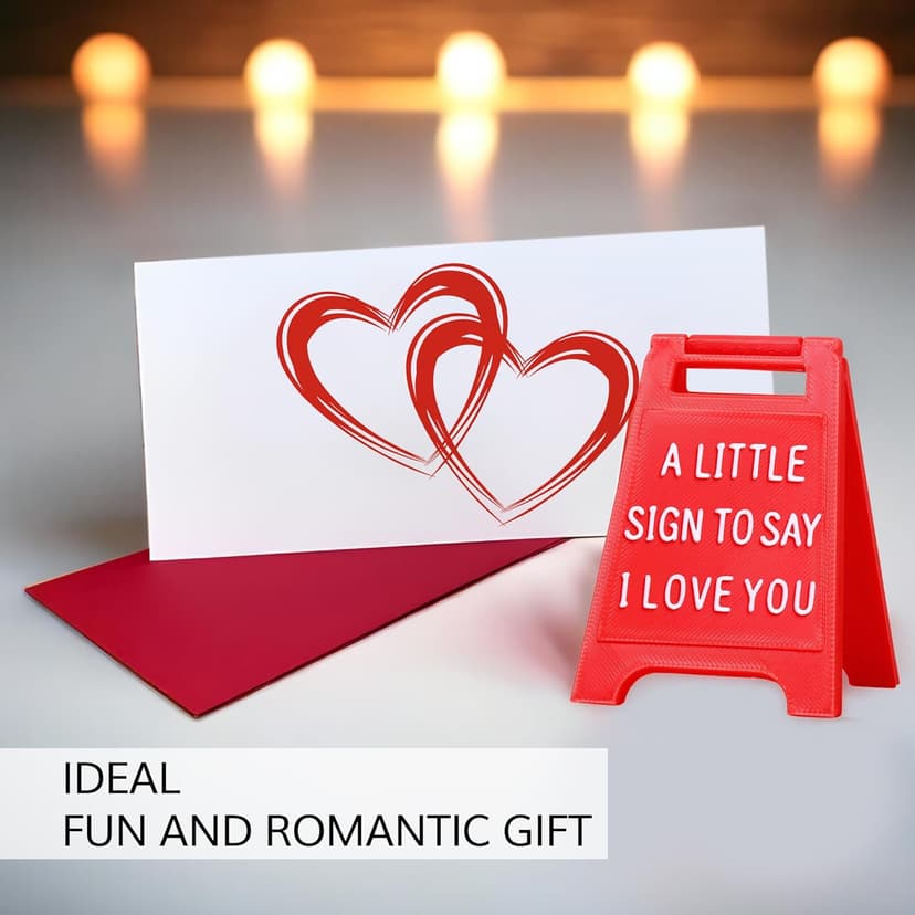 Mini Sign Valentine's Decoration Anniversary Present - Romantic I Love You Sign - Fun Boyfriend - Cute Birthday, Christmas, Wedding Gift for Girlfriend, Wife, Fiancee