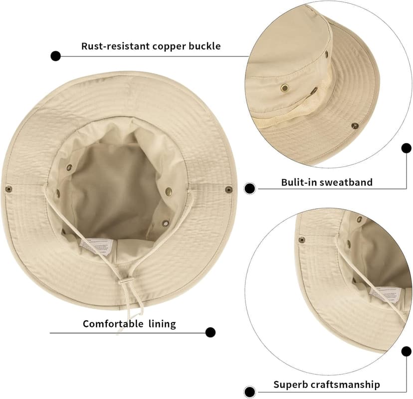 ZOORON Sun Hats for Men Women Bucket Hat UPF 50+ Boonie Hat Foldable UV Protection Hiking Beach Fishing Summer Safari
