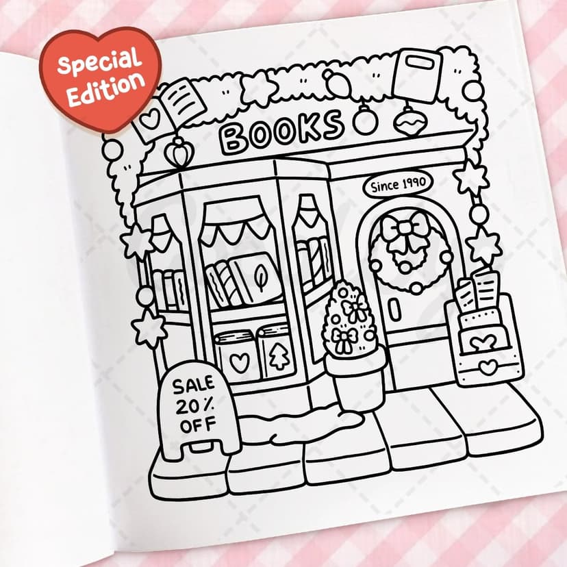 Cozy Christmas: Coloring Book for Adults and Kids (Cozy Spaces Coloring)