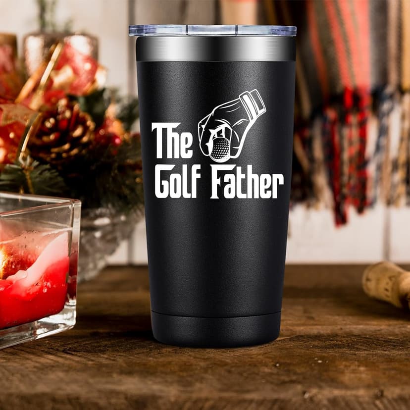 Grifarny Golf Gifts for Men - Fathers Day Golf Gifts for Dad, Grandpa, Papa, Husband, Golfers, Golfing Lovers - The Golfs Father Tumbler Mug 20oz