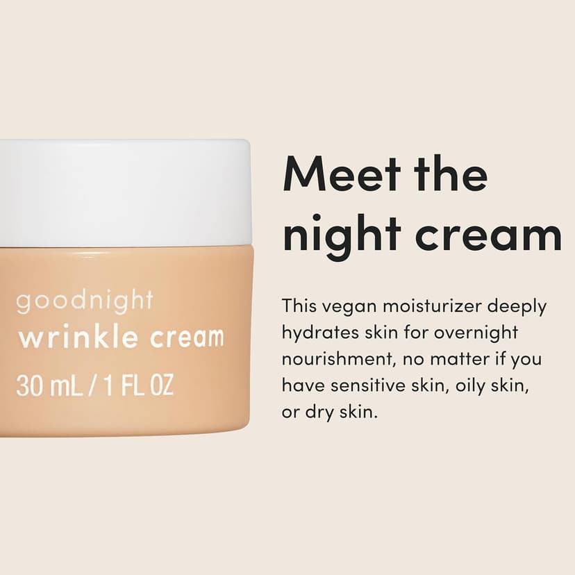 hims Goodnight Wrinkle Cream - Hydrating Men's Face Moisturizer with Hyaluronic Acid, Shea Butter & Caffeine - Reduces Wrinkles While You Sleep - 1 fl oz
