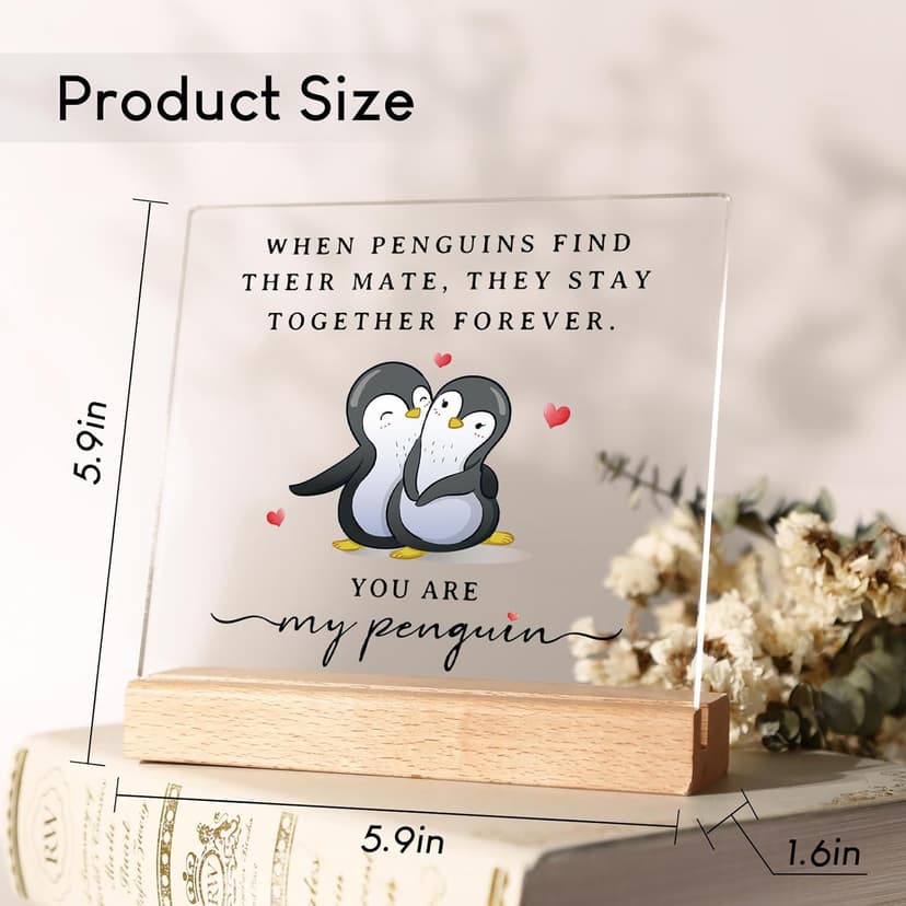 SteadStyle Gifts for Him Her Boyfriend Girlfriend - Wedding Anniversary Acrylic Plaque Gifts for Men Women, Birthday Gift for Wife Husband Couple, Wedding Gift, Valentines Day, Christmas, Mothers Day