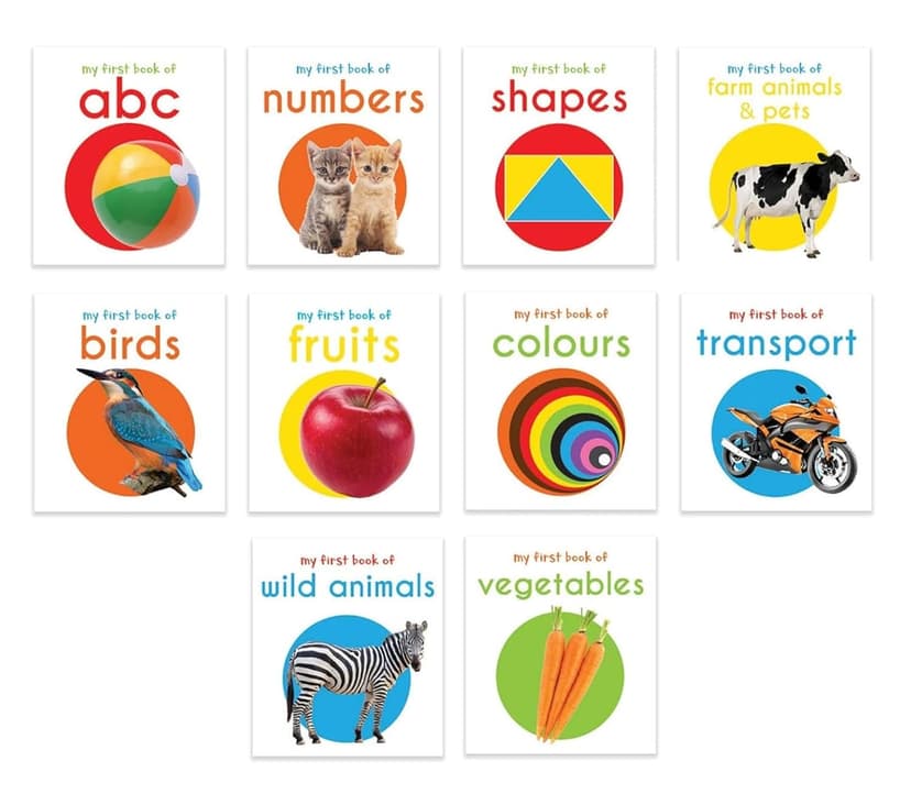 My First Library: Boxset of 10 Board Books for Kids