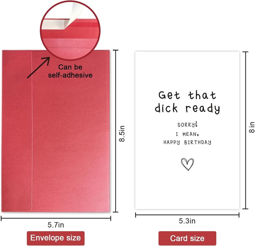 SuperShunhu Dirty Birthday Card for Husband, Sleazy Birthday Card for Boyfriend Him, Raunchy Birthday Card from Girlfriend Wife Her