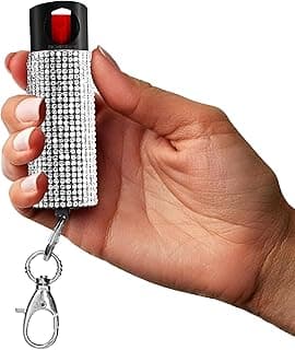 FIGHTSENSE Self Defense Pepper Spray - 1/2 oz Compact Size Maximum Strength Police Grade Formula Best Self Defense Tool for Women W/Leather Pouch Keychain