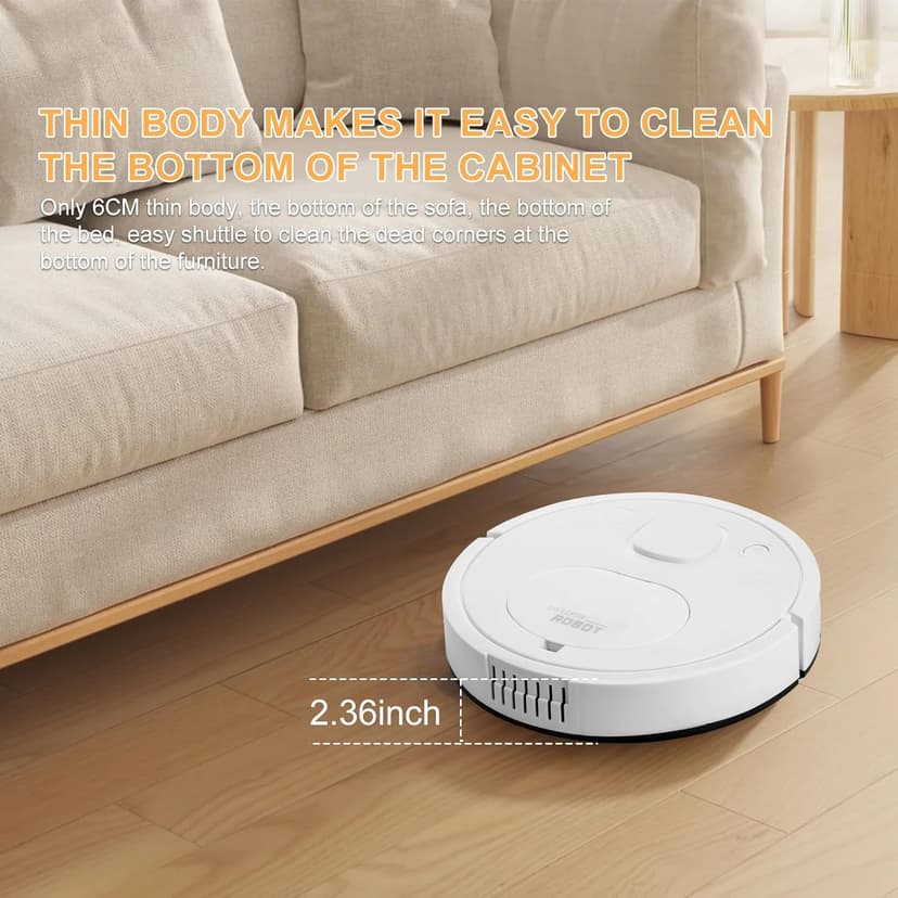 Robot Vacuum, Featuring a 3-in-1 Comprehensive Cleaning System That vacuums and mops, with 2000Pa Suction Power. This Ultra-Thin and Quiet Robot Vacuum and mop is Ideal for pet Hair