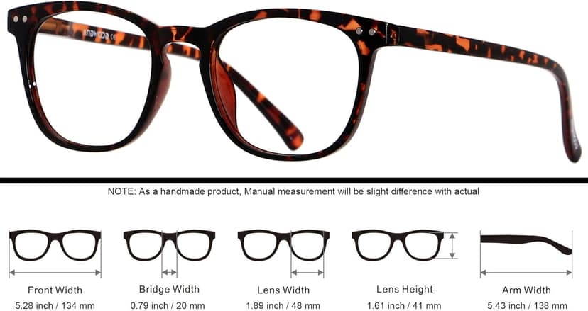 ANDWOOD Blue Light Blocking Glasses Women Men Computer Small Face Clear Bluelight Blocker Eyeglasses Frame