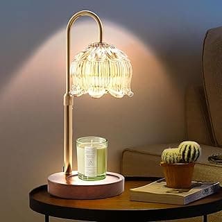 GEEZO Fragrance Candle Warmer Lamp，Electric Candle Warmer with Timer & Dimmer，Mom Christmas Birthday Gifts for Women, House Warming Gifts New Home Bedroom Decor
