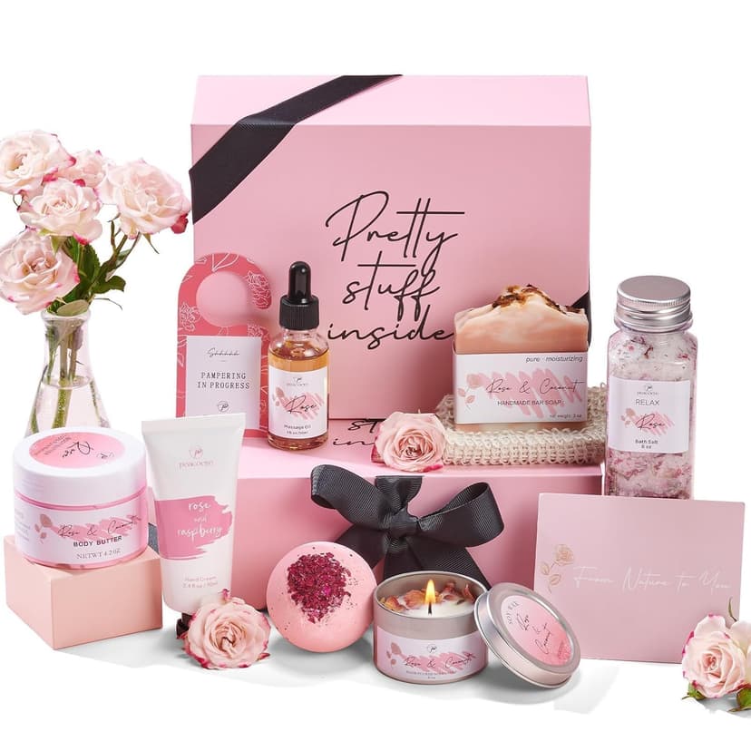 Spa Gifts for Women Bath Gift Baskets Relaxing Spa Self Care Gift for Mom Her Sister Wife Auntie Home Bath Care Package Thank You Gift Birthday Gift for Women Friendship Ideas