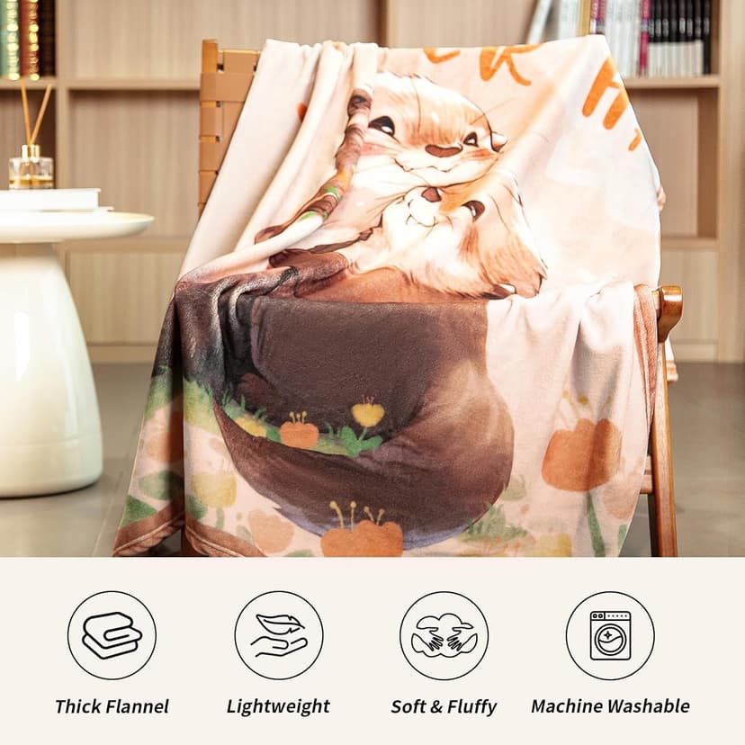 AceThrills Anniversary Blanket Gifts for Women, Girlfriend Gifts for Girfriend Birthday Gift, Romantic Gifts for Her - 50" × 60" Otter Blanket