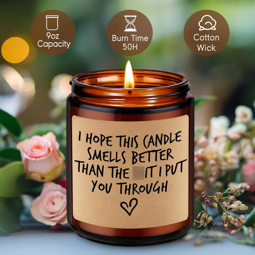 Fairy's Gift Candle I'm Sorry I Love You Gifts for Her Him Mom, Gifts for Wife, Grandma Girlfriend Wife Birthday Presents Ideas, Christmas Funny Presents for Women Men Dad Husband Boyfriend Parents