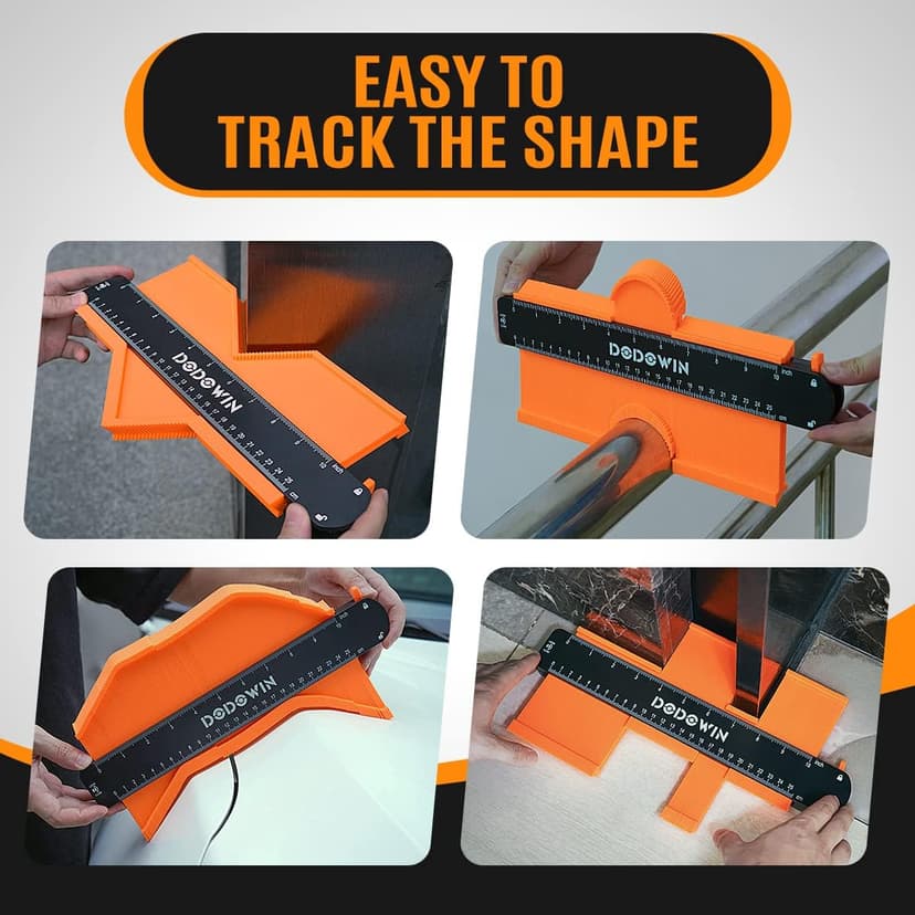 dodowin Contour Gauge Tool,Fathers Day Gifts for Men Birthday Dad Husband Him, Super Gauge Shape Outline Tool for Woodworking, Flooring Measure Tools，Anniversary/Boyfriend Gift