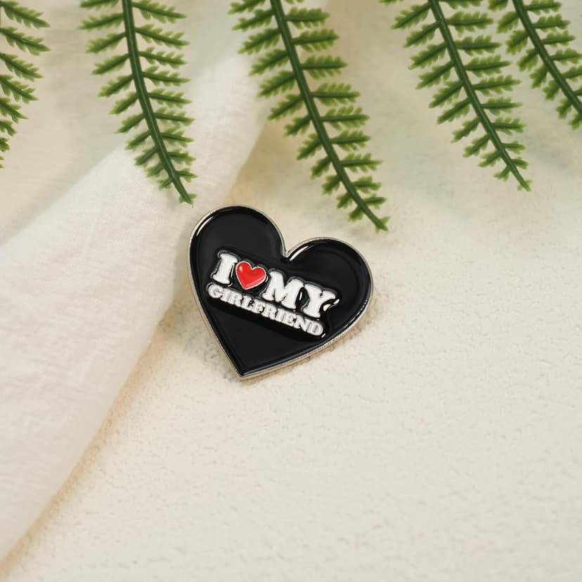 Ronglry I Love My Gir.lfriend Pin Cute Gifts for Boyfriend Funny Boyfriend Gift Ideas on Anniversary Valentines Birthday Gifts for Him I Heart My Gir.lfriend Pins for Men