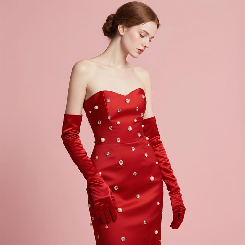 Long Opera Gloves for for Women 1920s Tea Party, Wedding, Cosplay, Bridgerton Costume Dress