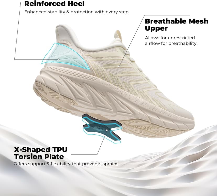 ALLSWIFIT Women's Slip On Walking Shoes Running Comfortable Tennis Breathable Non Slip Athletic Gym Workout Cross Training Fashion Sneakers