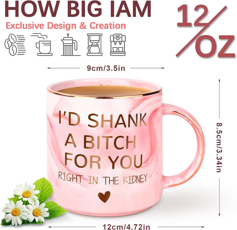 Birthday Gifts for Women,12oz Funny Coffee Mug for Best Friend Mom Grandma Wife Daughter Aunt,Sister Gifts from Sister,Unique Christmas Valentines Galentines Day Present for Her Girlfriend Besties BFF