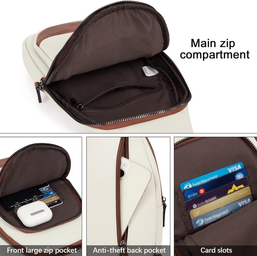 CLUCI Crossbody Bags for Women Men,Leather Sling Bag Cross Body Backpack for Woman Gifts for Women Birthday Unique