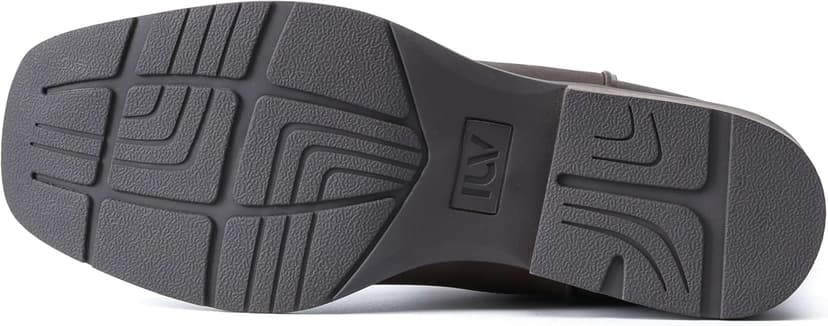 IUV Cowboy Boots For Men Square Toe Western Boot Durable Retro Classic Embroidered Pull On Boot Slip Resistant Country Boots