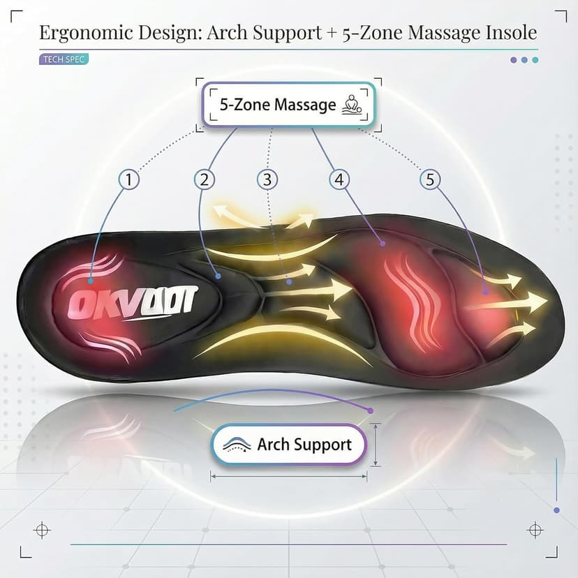 OKVOOT Women's Running Shoes Walking Shoes Wide Width Leather: Comfortable Shock Absorbing Breathable Lightweight Non-Slip Athletic Fashion Sneakers for Tennis Gym Workout Training Casual