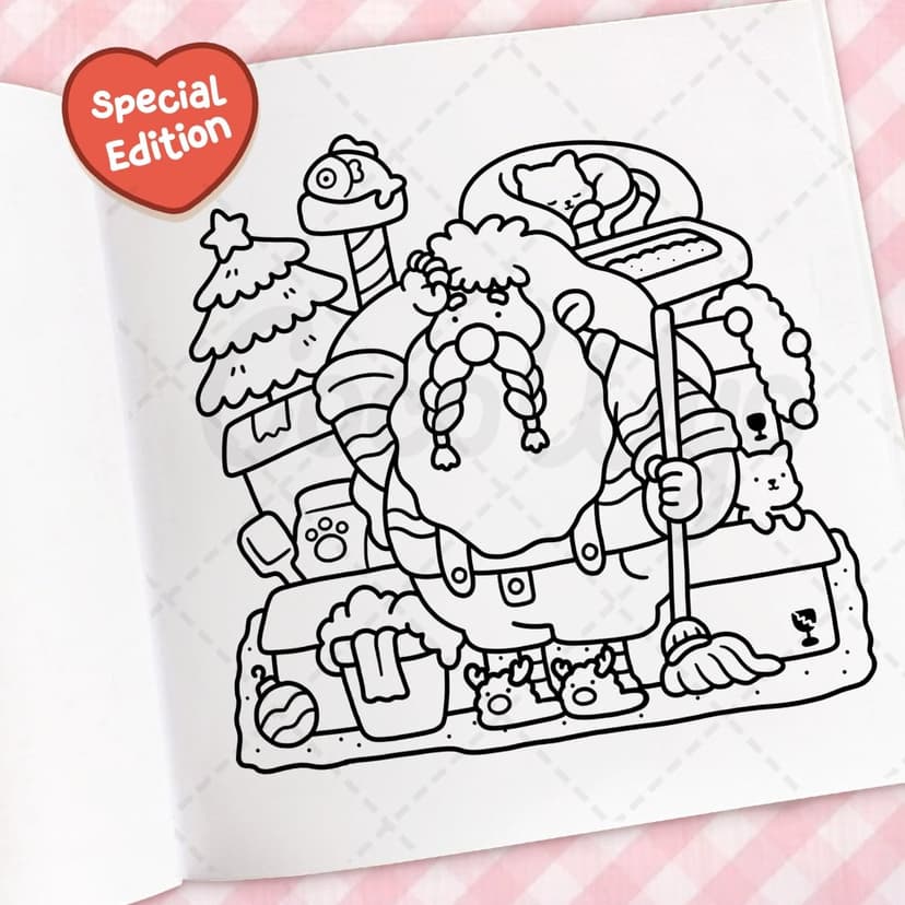 Cozy Christmas: Coloring Book for Adults and Kids (Cozy Spaces Coloring)