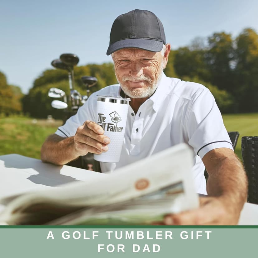 Golf Gifts for Dad - Fathers Day Golf Gifts for Men, Dad, Husband - Funny Golfer Gift - Golfer Ideas for Men, Golfers - Fathers Day Gift - 20 Oz Stainless Steel Tumbler