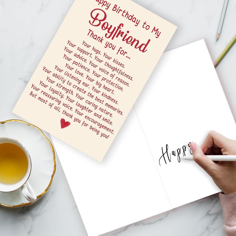 Happy Birthday Card & Gifts for Boyfriend,Funny Birthday Card for Boyfriend,Romantic Birthday Gifts for Boyfriend,Happy Bday Card