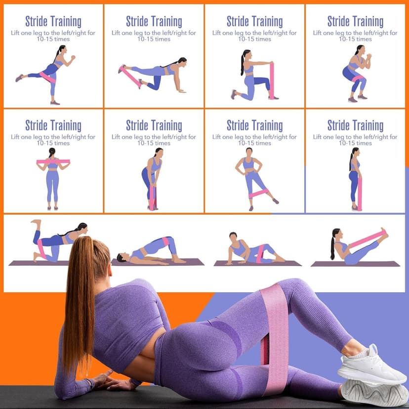 Thick Fabric Booty Bands – Resistance Loop Bands for Glutes & Legs, Home Gym, Pilates & Yoga – JIN BD