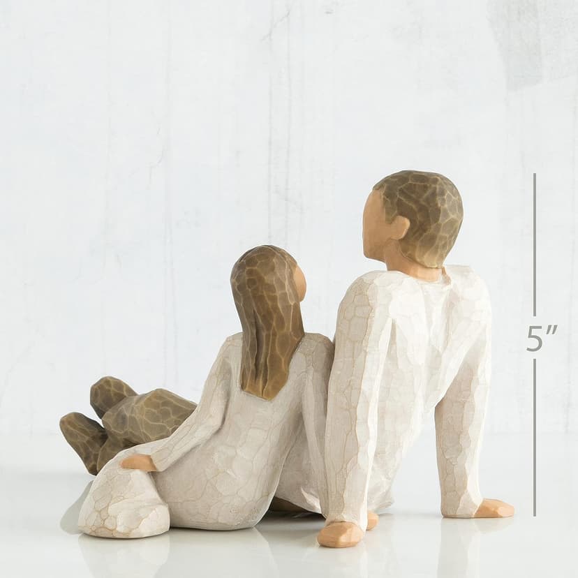 Willow Tree Father and Daughter, Celebrating Loving Bond Between Fathers and Daughters, Grandfathers and Granddaughters, Works Well in Family Groupings, Sculpted Hand-Painted Figure