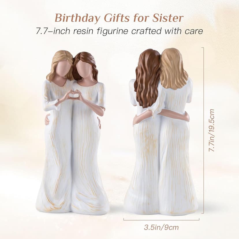 Sister Figurines - Best Friends Gifts for Women, Bestie Friendship Christmas & Birthday Gift