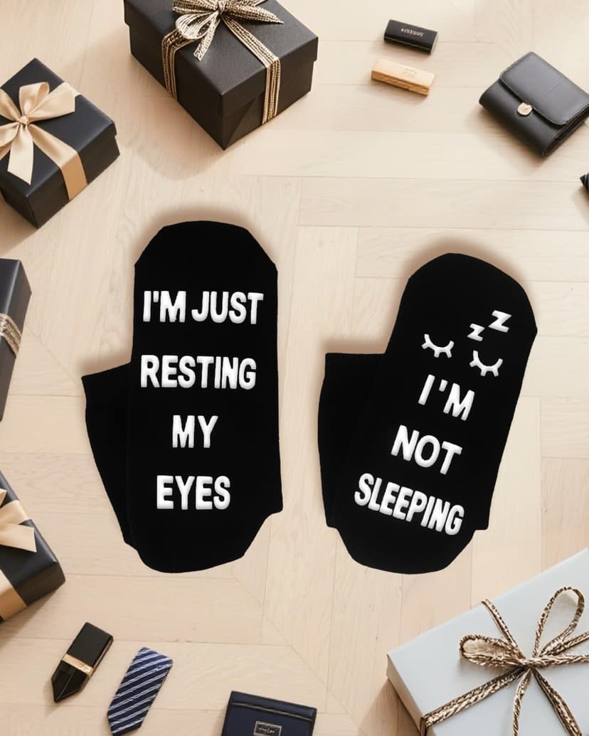 Vitery Stocking Stuffers for Men Teens Adults, White Elephant Gifts for Adults Funny Socks Christmas Essentials