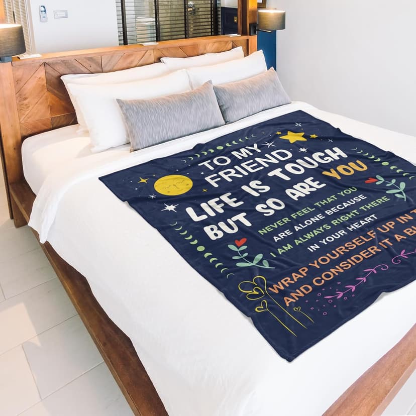 Niyewsor Best Friend Birthday Gifts for Women, Friendship Gifts for Women, Soul Sister, BBF, Bestie, Gift for Friends Female, to My Friend Blanket, 60"x50"
