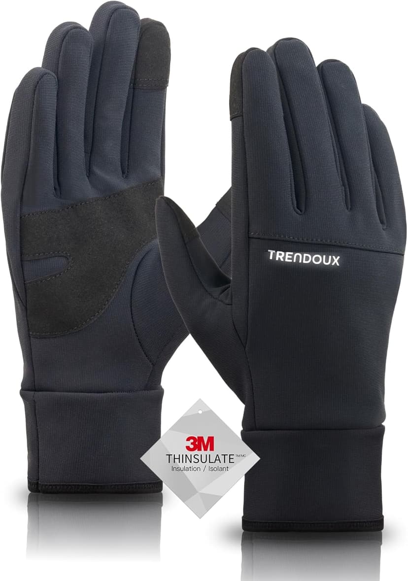 TRENDOUX Flexible Thick Winter Gloves: 3M Touchscreen Warm Gloves for Men Women, Waterproof & Windproof, Thermal Insulated