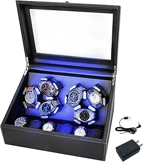 hightall Luxury Automatic Watch Winder for Rolex/Omega/Cartier for Automatic Watches with Whisper-Quiet Motor (<5dB), Anti-Scratch Memory Foam & Stable Base