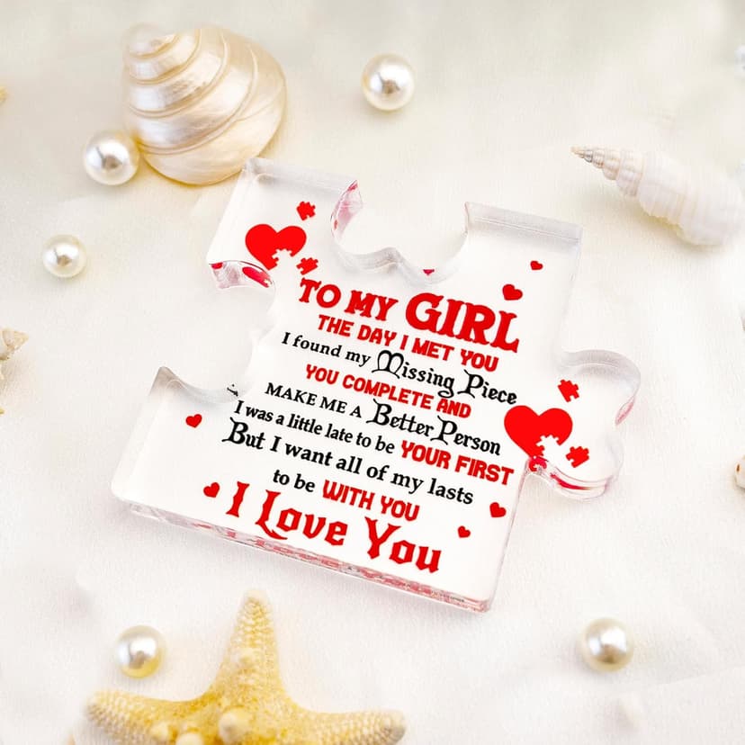 I Love My Gf, I Love My Girlfriend, Gf Gifts, Miss You, Gift for Gf, Valentines Day Gifts for Gf, Girlfriend Birthday Gift Ideas, Soulmate Gifts for Her, To My Girl Acrylic Block