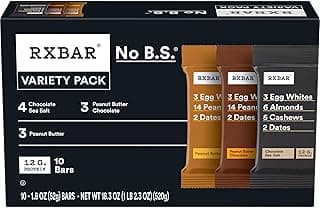 RXBAR Protein Bars, Protein Snack, Snack Bars, Variety Pack, 18.3oz Box (10 Count)