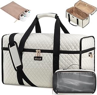 LOVEVOOK Travel Duffle Bag - Weekender & Overnight Bag with Toiletry & Wet Pocket, Carry-On Size, 3pc Set