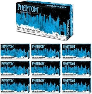 Phantom 6 mil Latex Powder Free Exam Gloves (Medium-1000)