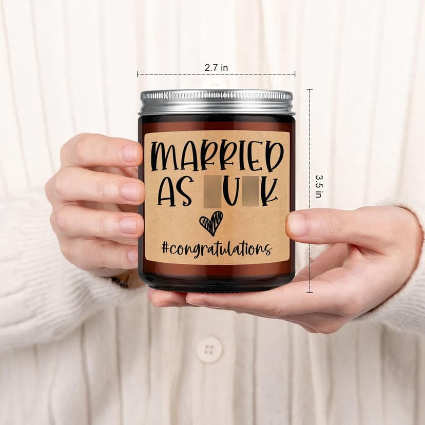 GSPY Scented Candles - Newly Wed Gifts for The Couple, Funny Wedding Gifts for Newlyweds, Married Couple - Wedding Congratulations Presents, Honeymoon, Married Present for Bride, Groom