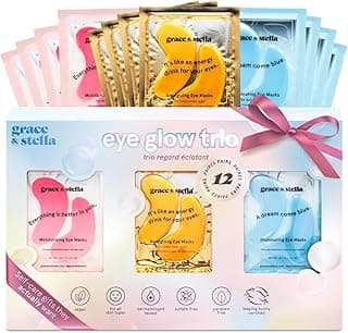 grace & stella Under Eye Patches (12 pairs) Eye Masks for Puffy Eyes and Dark Circles - Birthday Gifts for Women, Bachelorette Party Favors, Bridesmaid, Self Care and Relaxation Gifts for Her - Vegan