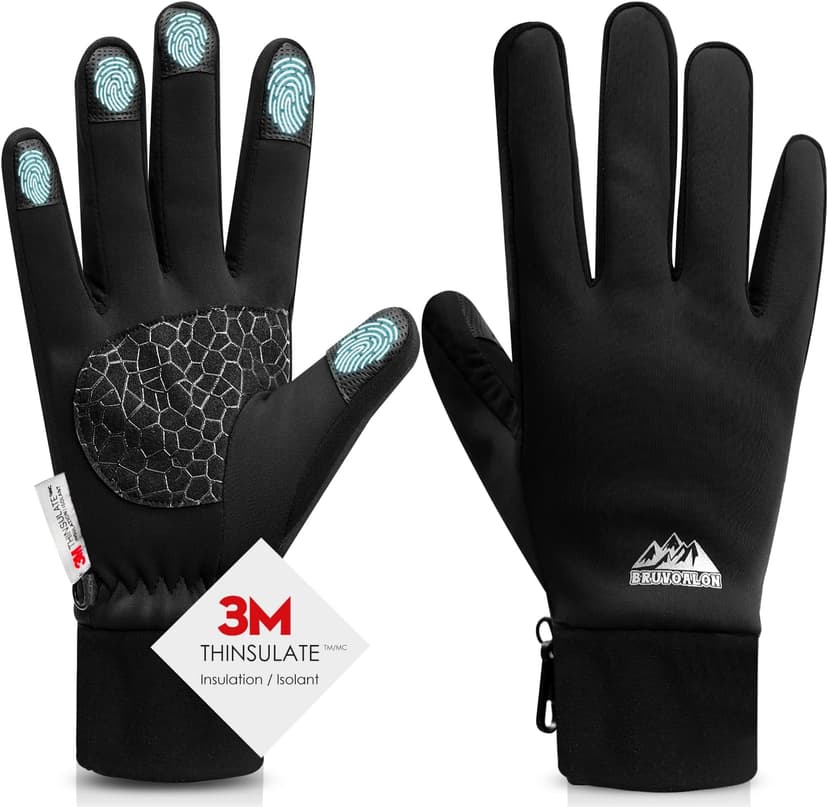 Bruvoalon Winter Gloves for Women & Men, 3M Thermal Insulation, Lycra Fabric, Touchscreen, Anti-Slip