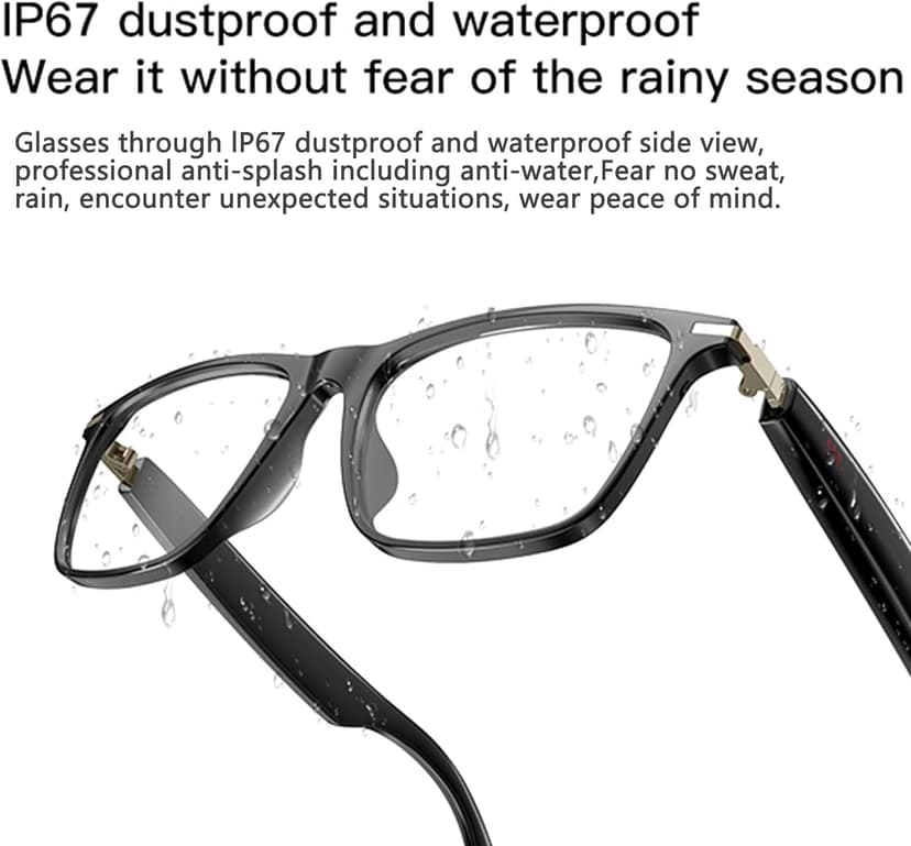 AI Smart Glasses,AI Chat Deepseek R1 and Gemini-2.5 with 164 Translations Supported,Bluetooth Glasses for Men Women,Music Playback & Hands-Free Calling,Physical Color Changing Lens,IP67 Waterproof