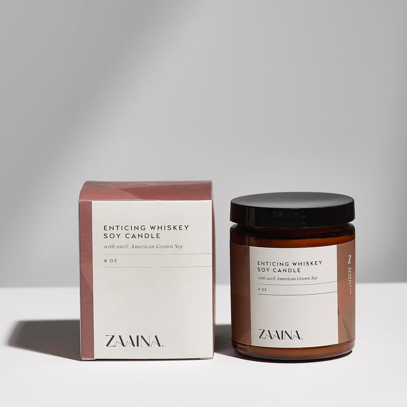 ZAAINA Men’s Self Care Kit – Luxury Spa Gift Set for Men with Face Serum, Soaps, Heel Balm & Lip Balm – Grooming Care Package for Men – Birthday & Relaxation Kit (Premium Set with Whiskey Candle)