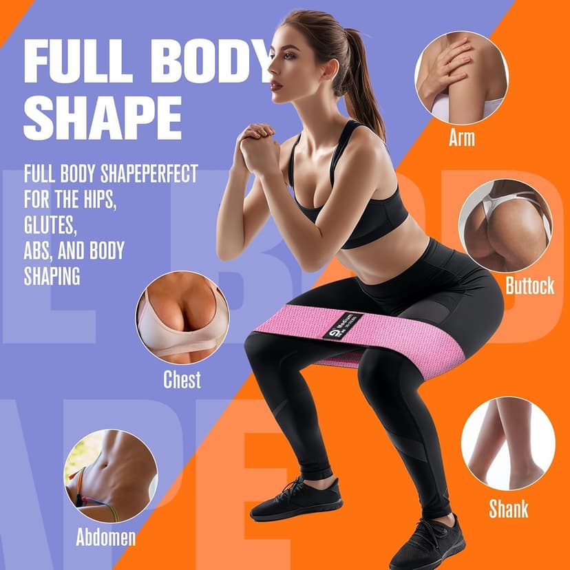 Thick Fabric Booty Bands – Resistance Loop Bands for Glutes & Legs, Home Gym, Pilates & Yoga – JIN BD