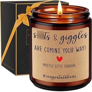 Miracu Funny Baby Shower Candle, New Parents Gifts for Couples, Unique Mom and Dad Gifts for New Parents, Expecting Mom to be - Christmas, Boy Baby Announcement, Congratulations Pregnancy Couple